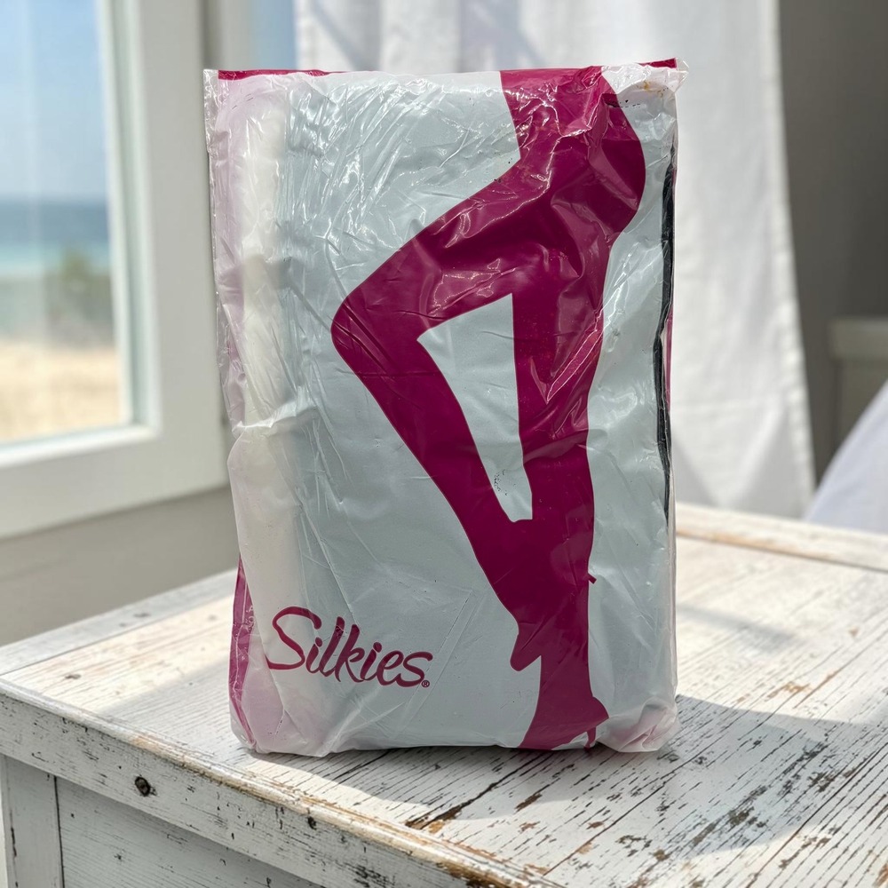 Vintage Microfiber Tights Silkies Tall X-Tall Dark Navy Nylon Spandex 700427 NEW